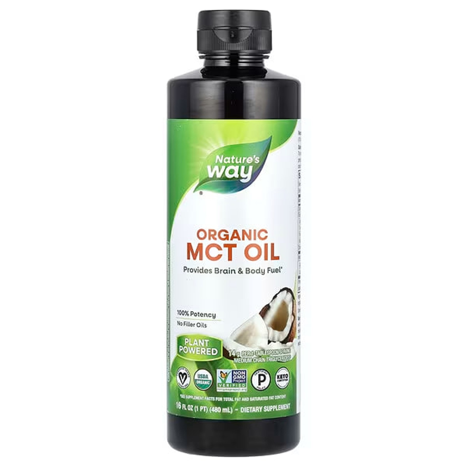 Кокосова олія Nature's Way MCT Oil Coconut, 480 мл (NWY-10895)