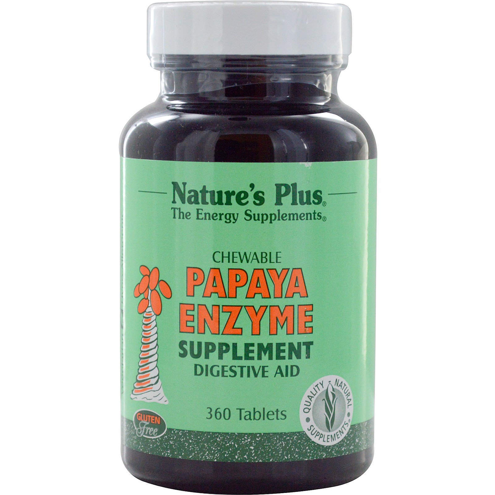 Ферменти папайї Nature's Plus Papaya Enzyme, 360 жувальних таблеток (NAP-04462)