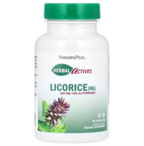 Корінь солодки Nature's Plus Licorice (DGL) Herbal Actives 500 мг, 60 капсул (NAP-07224)