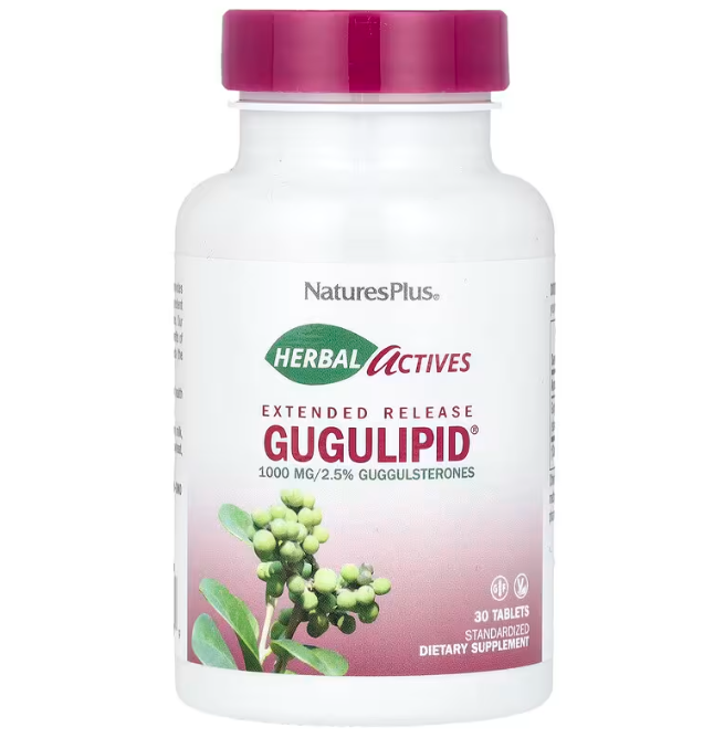 Гуггул Nature's Plus Gugulipid Herbal Actives 1000 мг, 30 таблеток (NAP-07328)