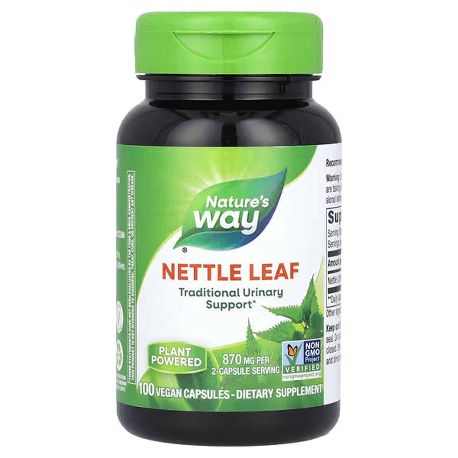 Листя кропиви Nature's Way Nettle Leaf 870 мг, 100 веганських капсул (435 мг в капсулі)(NWY-15150)