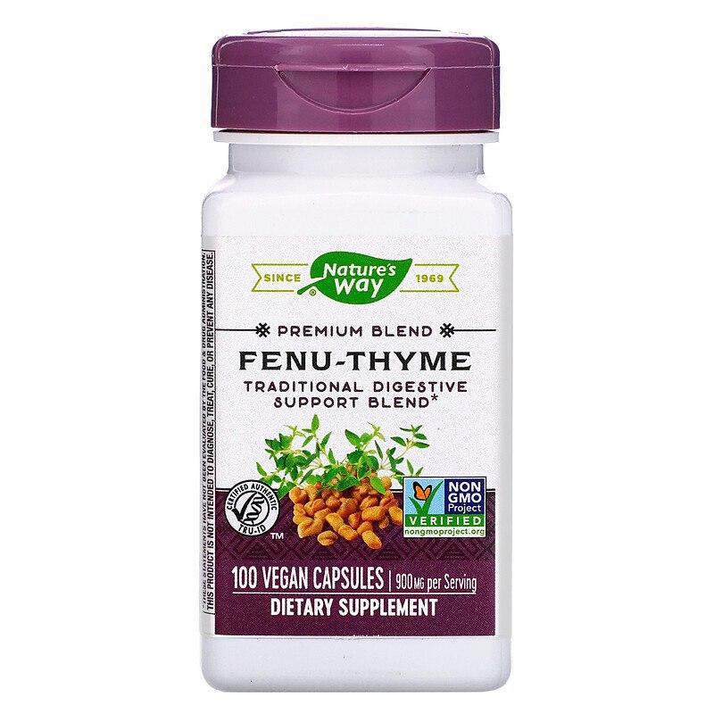 Суміш для дихальних шляхів Nature's Way Fenu-Thyme 900 мг, 100 кап. (NWY-00350)