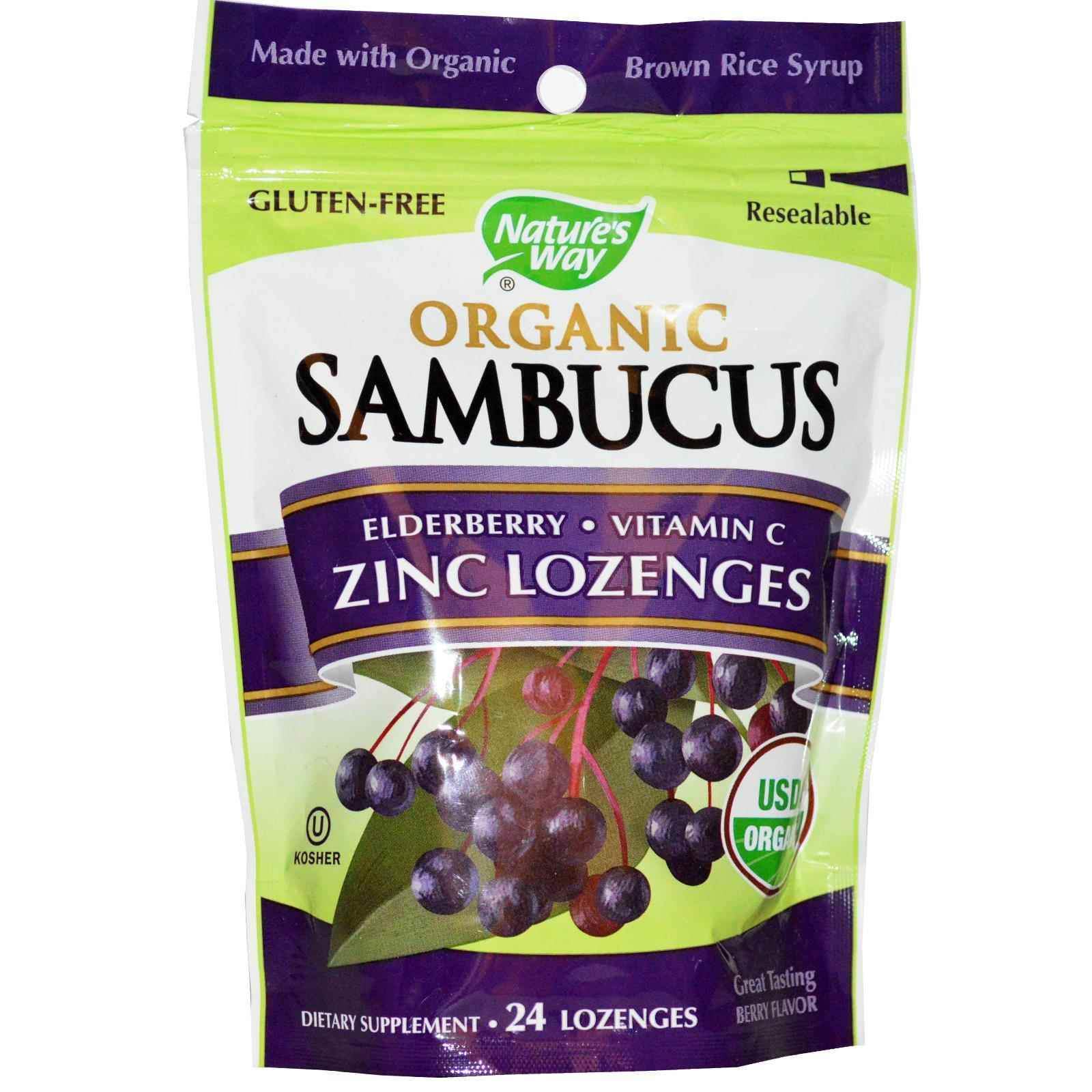 Чорна бузина Nature's Way Sambucus органік, 24 цукерки (NWY-10220)