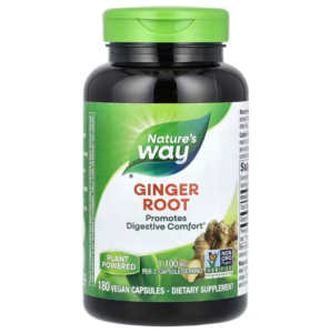 Корінь імбиру Nature's Way Ginger Root 1100 мг, 180 вегетаріанських капсул (550 мг в одній капсулі)(NWY-13108)