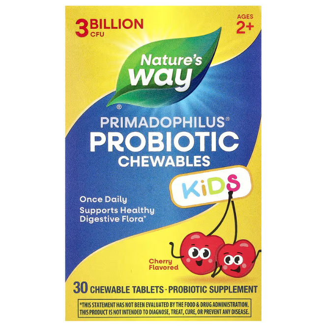 Пробіотик для дітей Nature's Way Primadophilus вишня 3 млрд. CFU, 30 таблеток (NWY-14243)