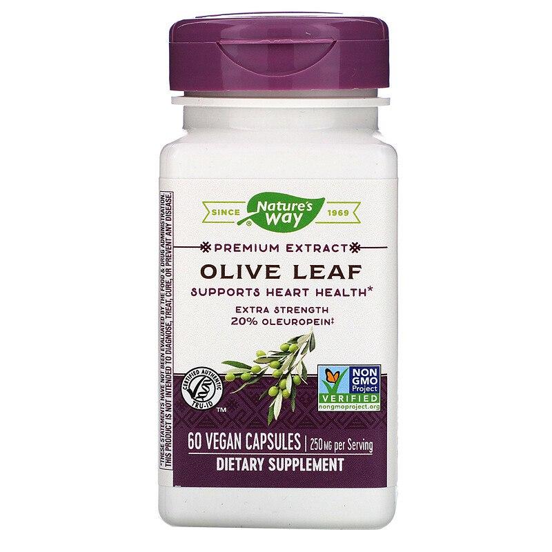 Екстракт листя оливи Nature's Way Olive Leaf веган, 60 капсул (NWY-15480)