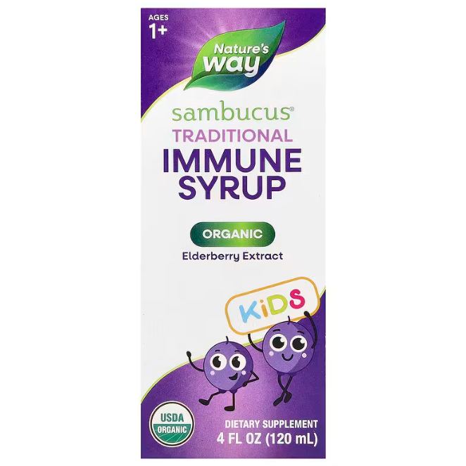 Чорна бузина для дітей Nature's Way Sambucus for Kids сироп органік від 1 року, 120 мл (NWY-15797)