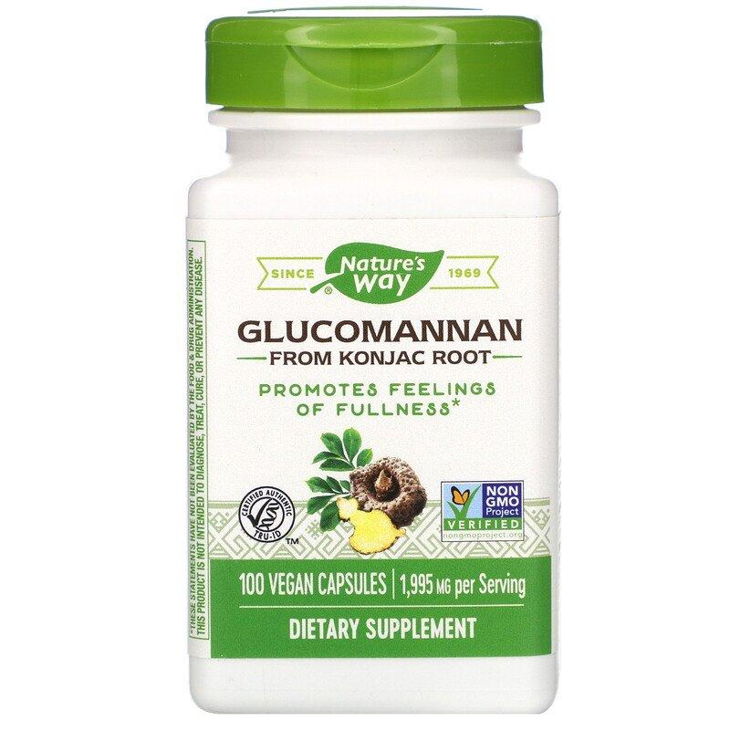 Глюкоманнан коньяк Nature's Way Glucomannan Konjac корінь 1995 мг, 100 кап. (NWY-13675)