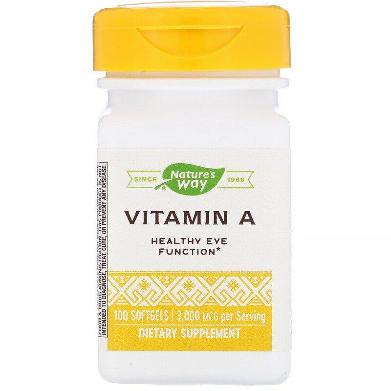 Вітамін A Nature's Way Vitamin A 3000 мкг, 100 капсул (NWY-40110)
