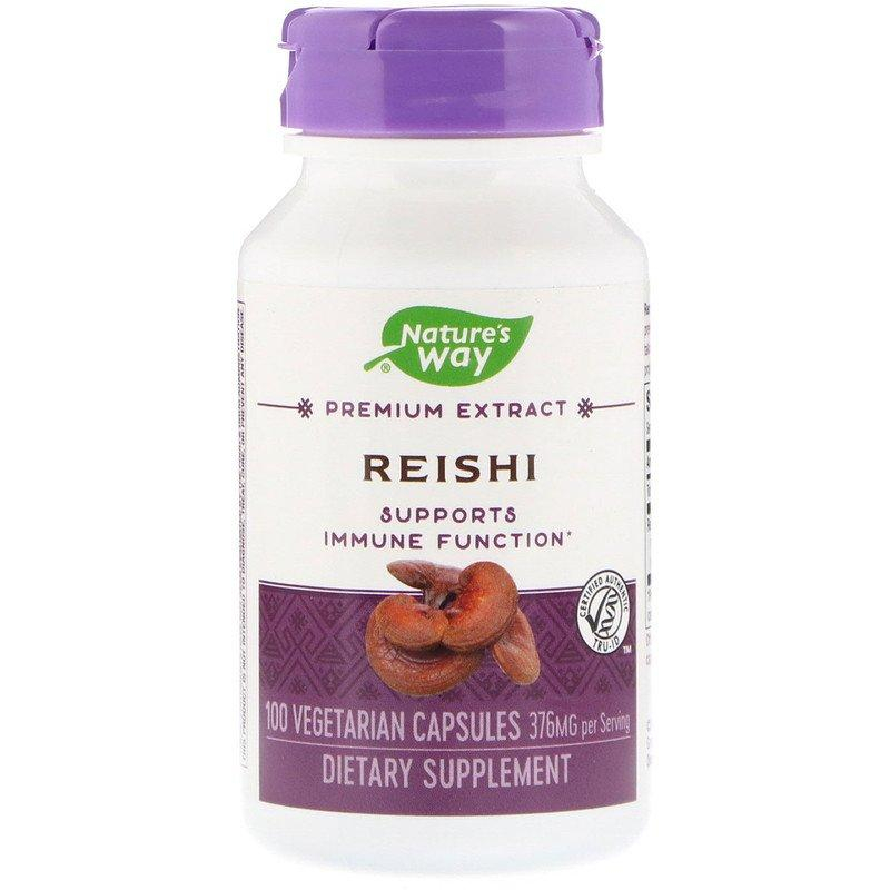 Гриб рейші лікувальний Nature's Way (Reishi) стандартизований 376 мг, 100 капсул (NWY-62700)
