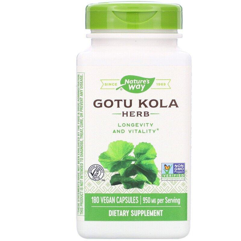 Готу кола Nature's Way (Gotu Kola) трава 950 мг, 180 капсул (NWY-14008)