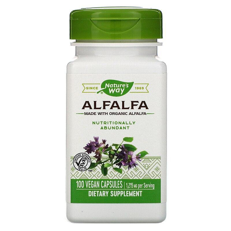 Альфальфа Nature's Way Alfalfa молоді пагони 1215 мг, 100 капсул (NWY-10100)