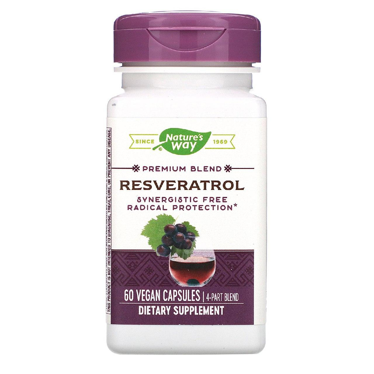 Ресвератрол (Resveratrol) Nature's Way, 60 капсул (NWY-15611)