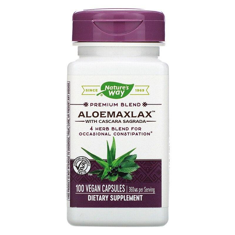 Каскара саграда з алое Nature's Way AloeMaxLax 360 мг, 100 капсул (NWY-00142)