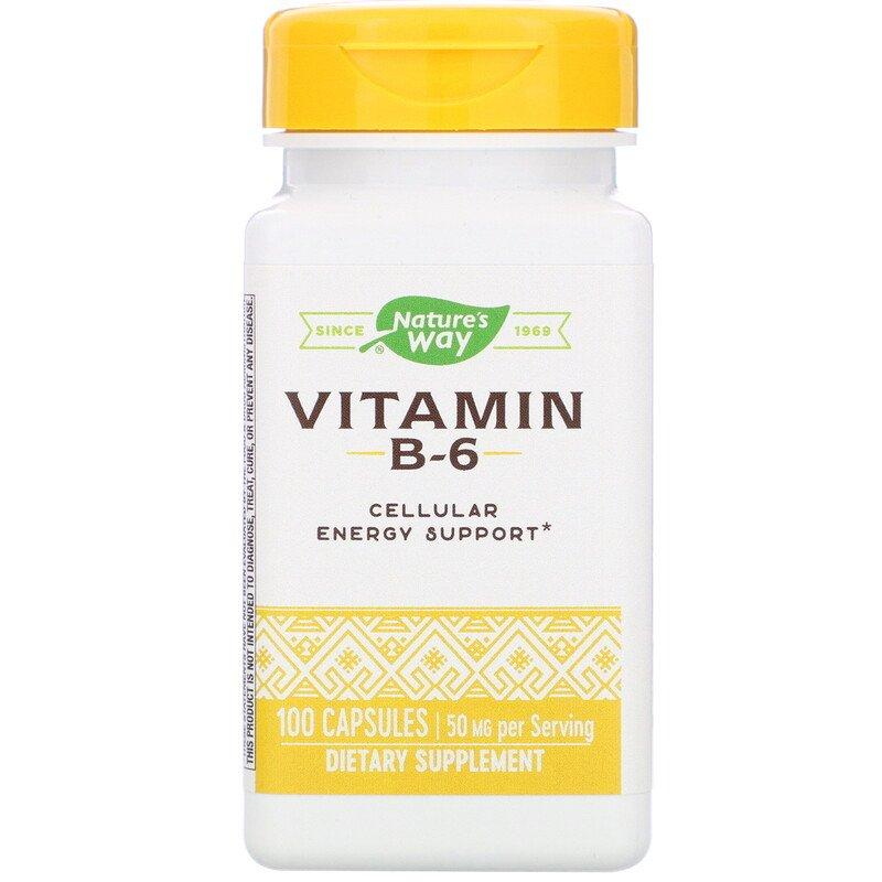 Вітамін В6 Nature's Way Vitamin B-6 50 мг, 100 капсул (NWY-40431)