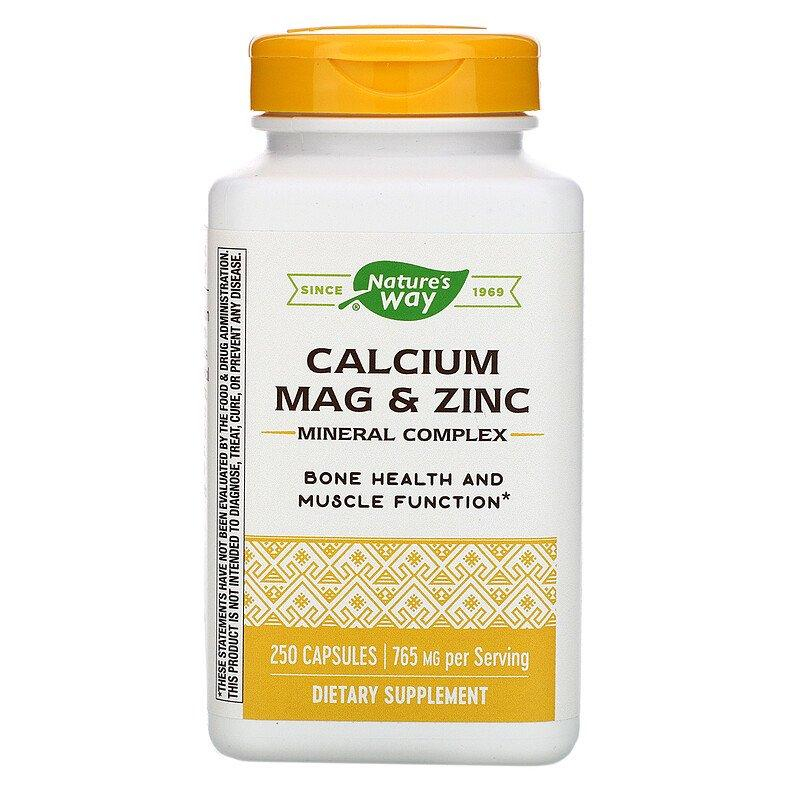 Кальцій Магній Цинк Nature's Way Calcium Mag & Zinc 765 мг, 250 капсул (NWY-41411)