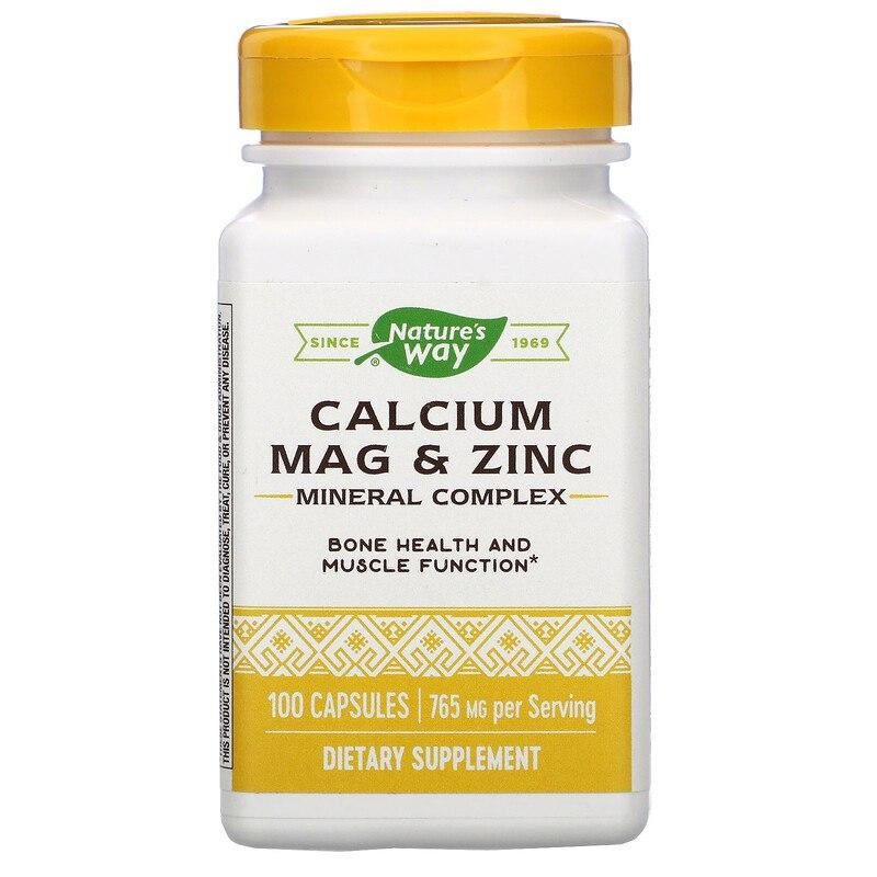 Кальцій, магній, цинк Nature's WayCalcium Mag & Zinc 765 мг, 100 капсул (NWY-41410)