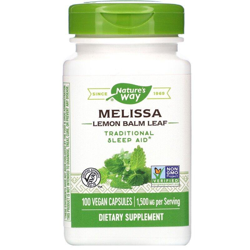 Мелісса Nature's Way Melissa лимонний бальзам 1500 мг, 100 капсул (NWY-14650)