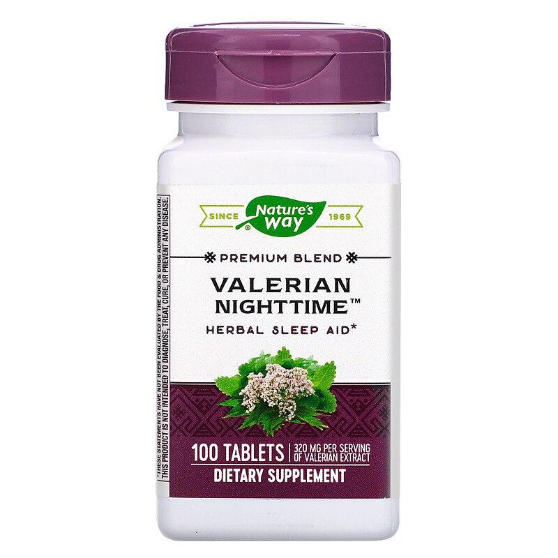 Валеріана Nature's Way Valerian Nighttime без присмаку для сну, 100 таблеток (NWY-06640)