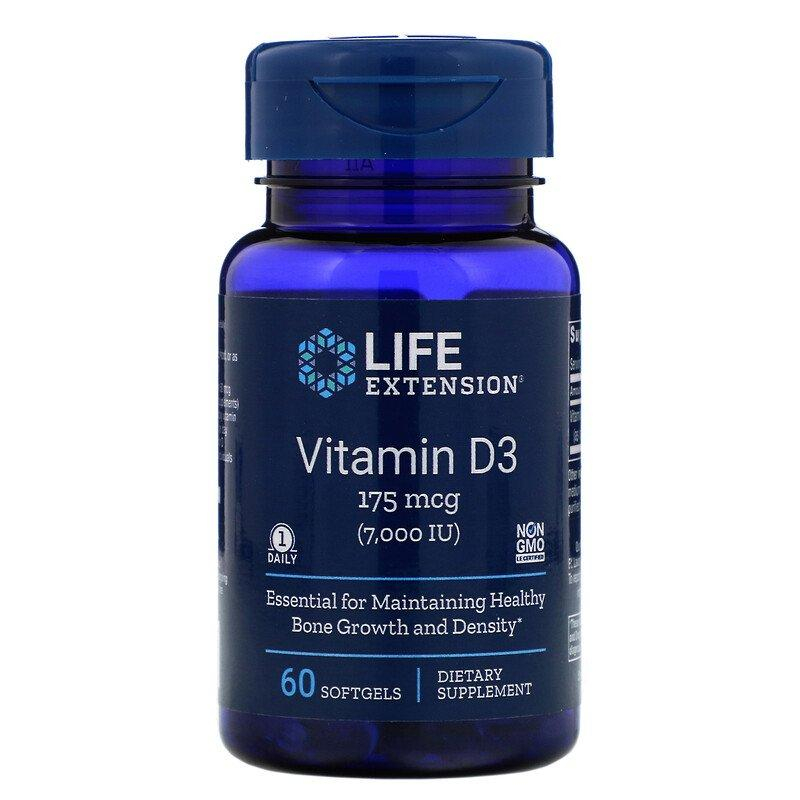 Вітамін Д3 Life Extension Vitamin D3 7000 МО, 60 капсул (LEX-17186)