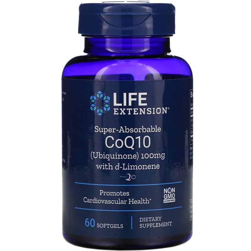Коензим Q10 Life Extension CoQ10 Ubiquinone 100 мг, 60 кап. (LEX-19516)
