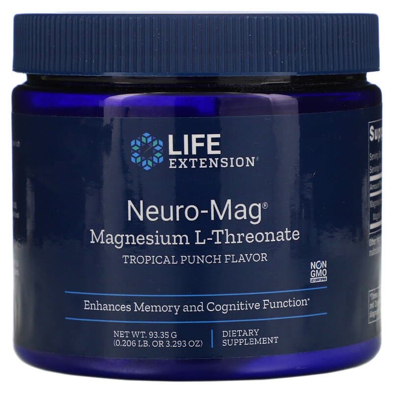 Магній треонат Life Extension Magnesium L-Threonate, 93.35 г (LEX-20329)