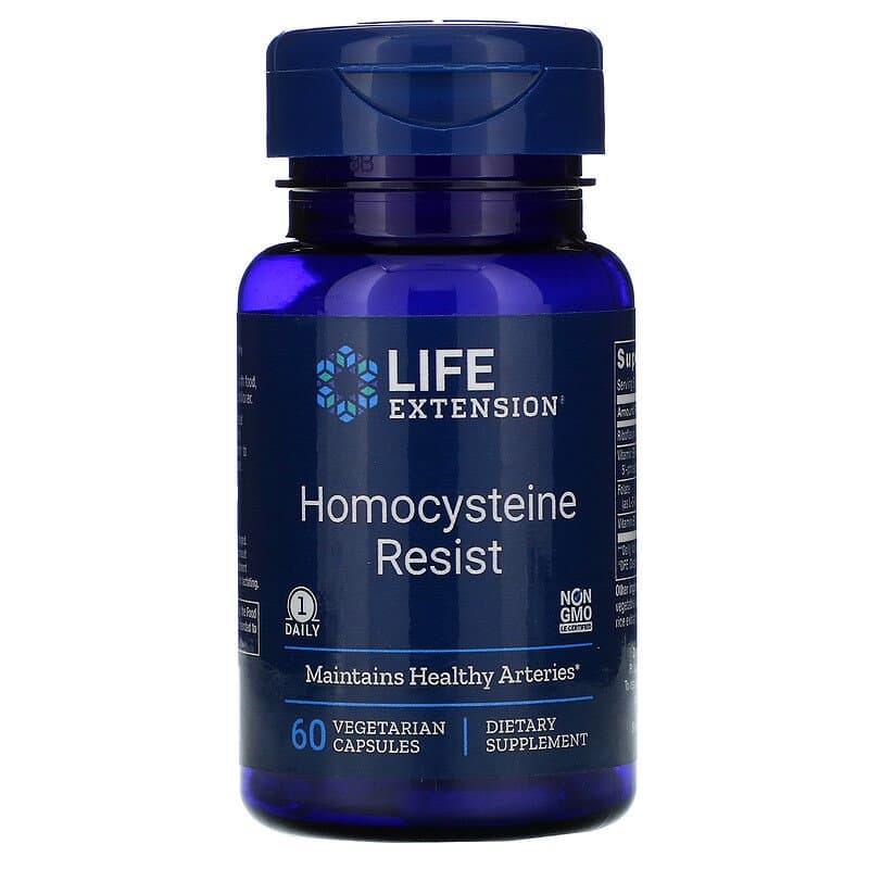 Резистентність гомоцистеїну Life Extension Homocysteine Resist, 60 капсул (LEX-21216)