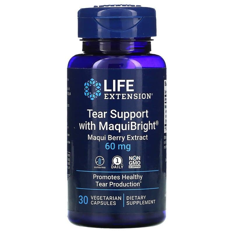 Захист очей Life Extension Tear Support ягідний екстракт 60 мг, 30 капсул (LEX-19183)