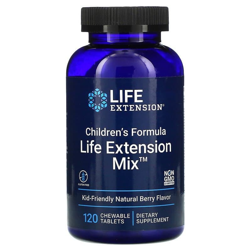 Мультивітаміни для дітей Life Extension Children's Formula Mix ягідний смак, 120 жувальних таблеток (LEX-21991)