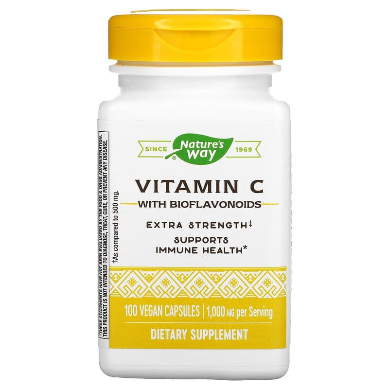 Вітамін C з биофлавоноїдами Nature's Way Vitamin C 1000 мг, 100 веганських капсул (NWY-15464)