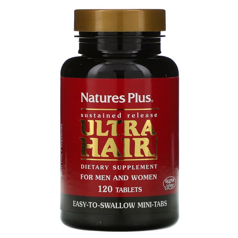 Комплекс для волосся з уповільненим вивільненням Nature's Plus Ultra Hair, 120 таблеток (NAP-04843)