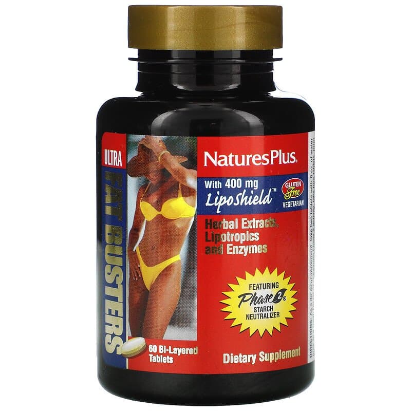 Жироспалювач Nature's Plus Ultra Fat Busters, 60 двошарових таблеток (NAP-04338)