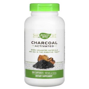 Активоване вугілля Nature's Way Charcoal Activated 280 мг, 360 капсул (NWY-11950)