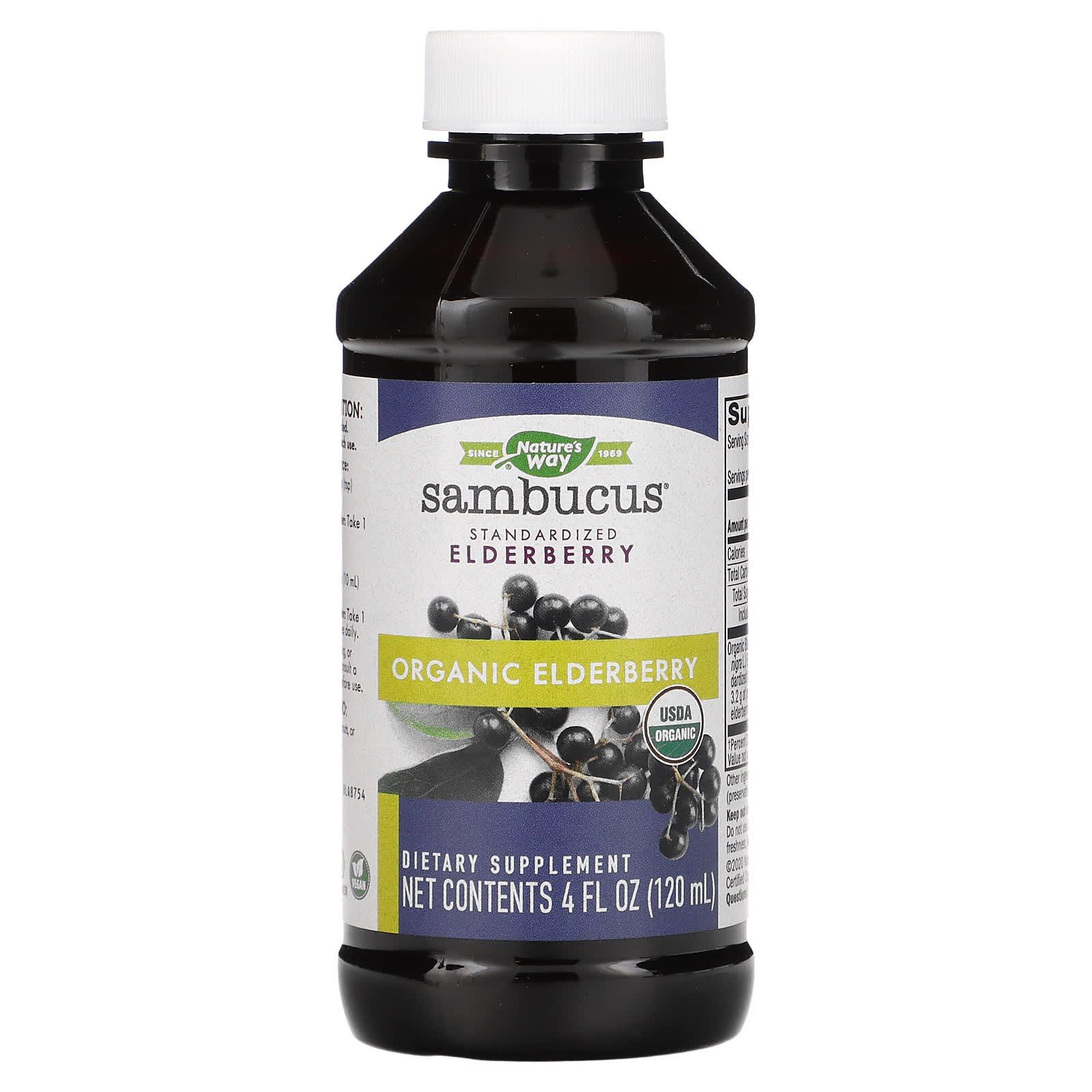 Чорна бузина Nature's Way біо Sambucus органік, 120 мл (NWY-15796)