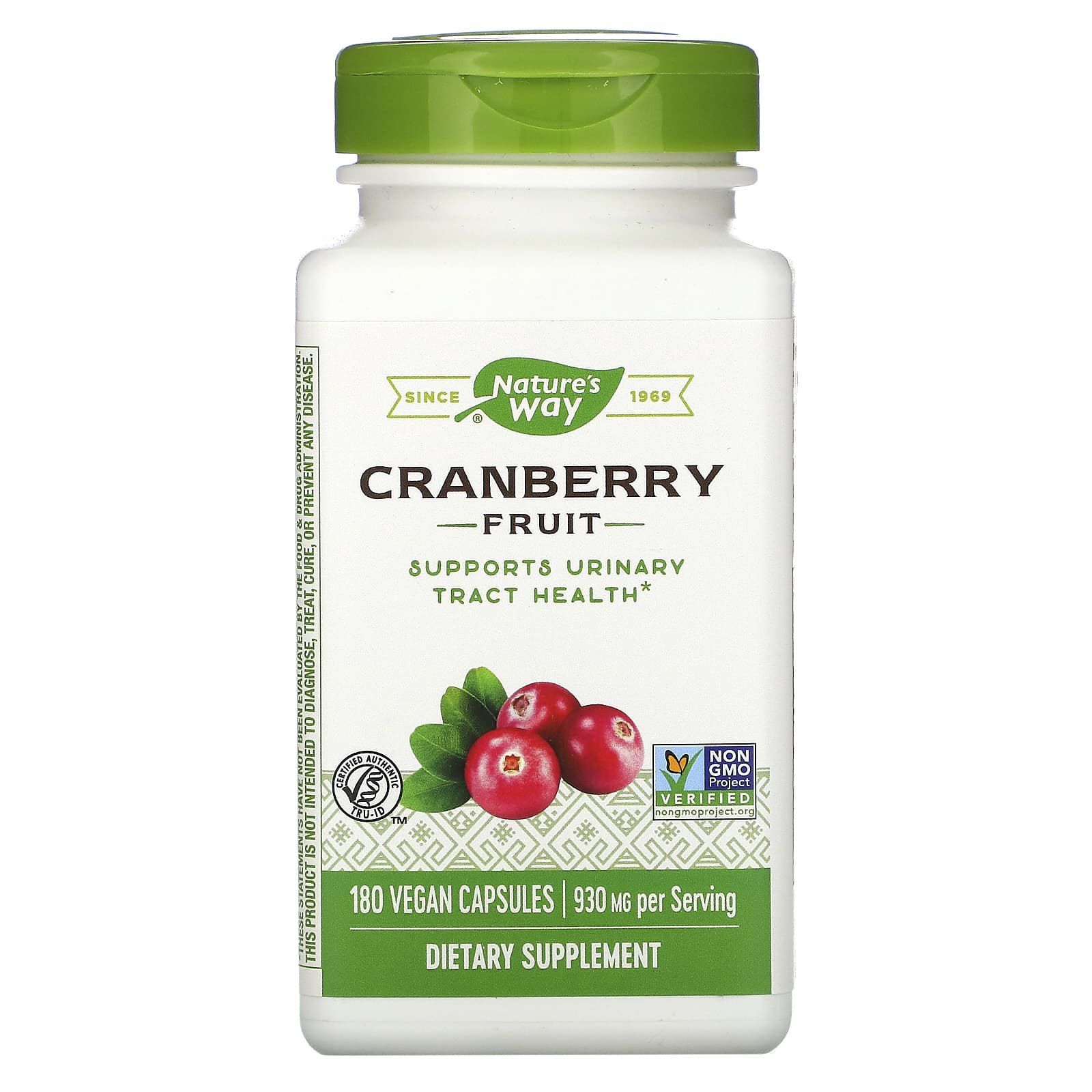 Журавлина Nature's Way Cranberry екстракт ягід 465 мг, 180 капсул (NWY-15361)