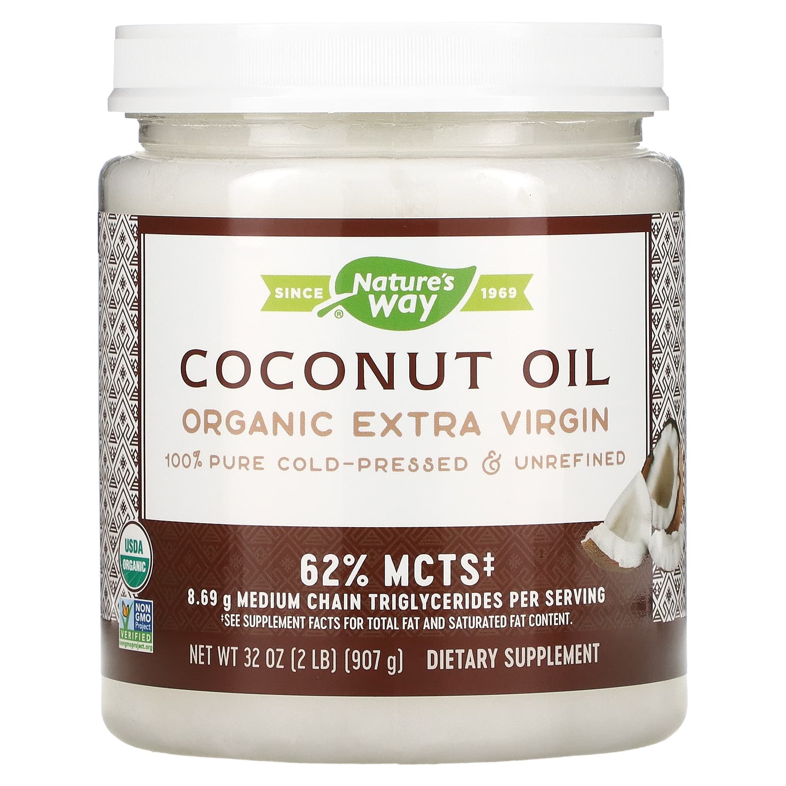 Кокосова олія екстра Nature's Way Coconut Oil органік, 907 г (NWY-15659)