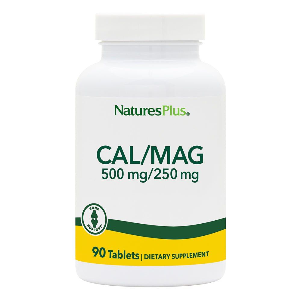 Кальцій та магній Nature's Plus Cal/Mag 500 мг/250 мг, 90 таблеток (NAP-03363)