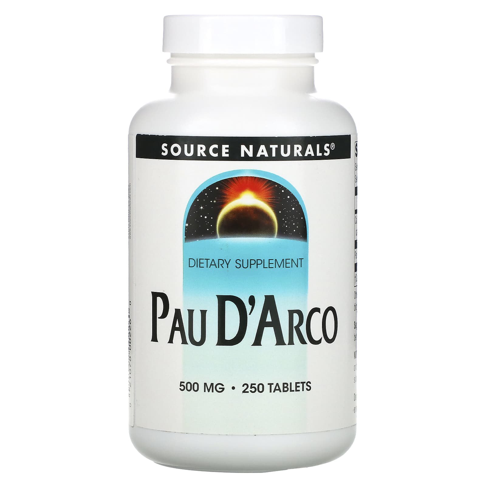 По д'арко Source Naturals Pau D'Arco 250 мг, 250 таблеток (SNS-00226)