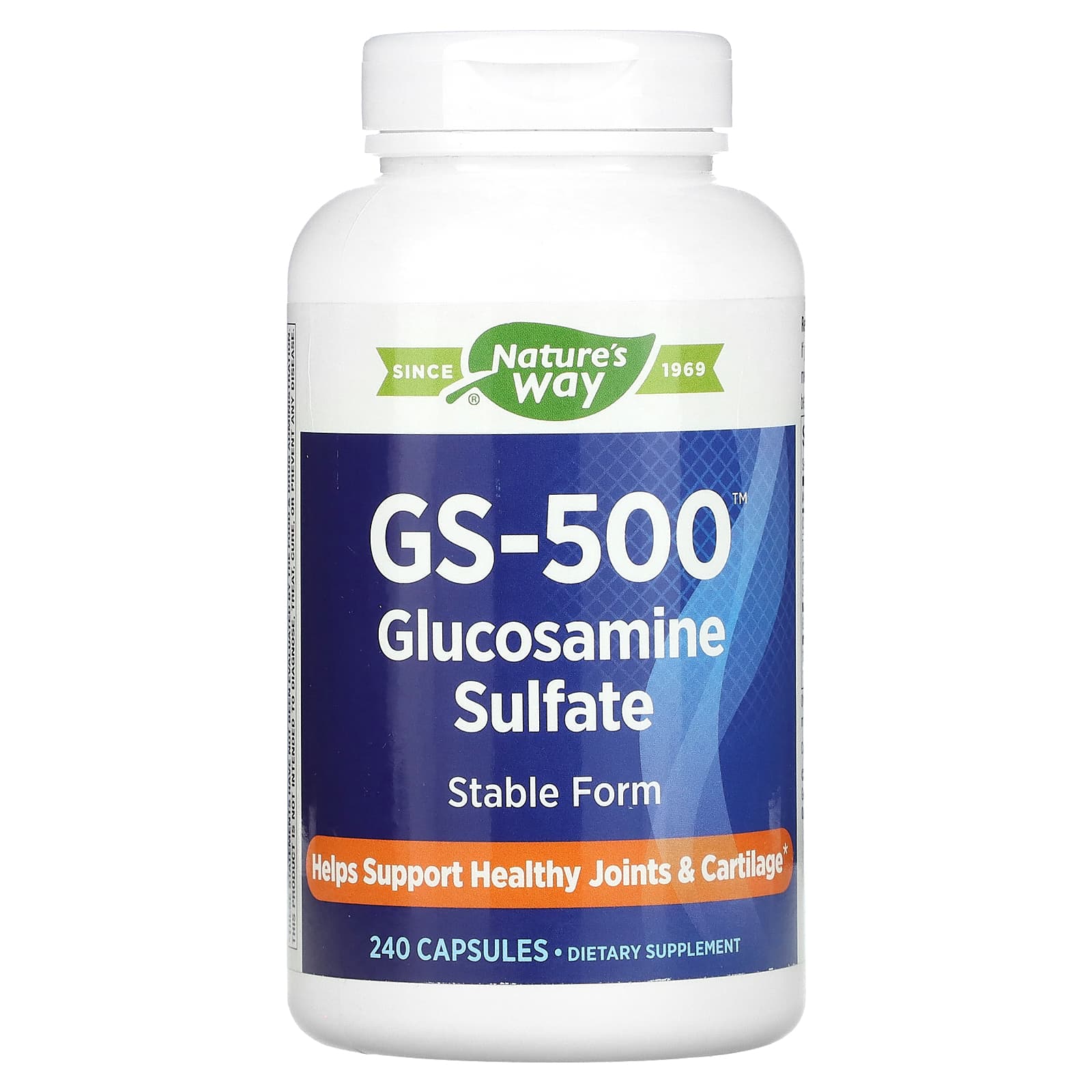 Глюкозамін сульфат Nature's Way GS-500 Glucosamine Sulfate, 240 капсул (NWY-01787)