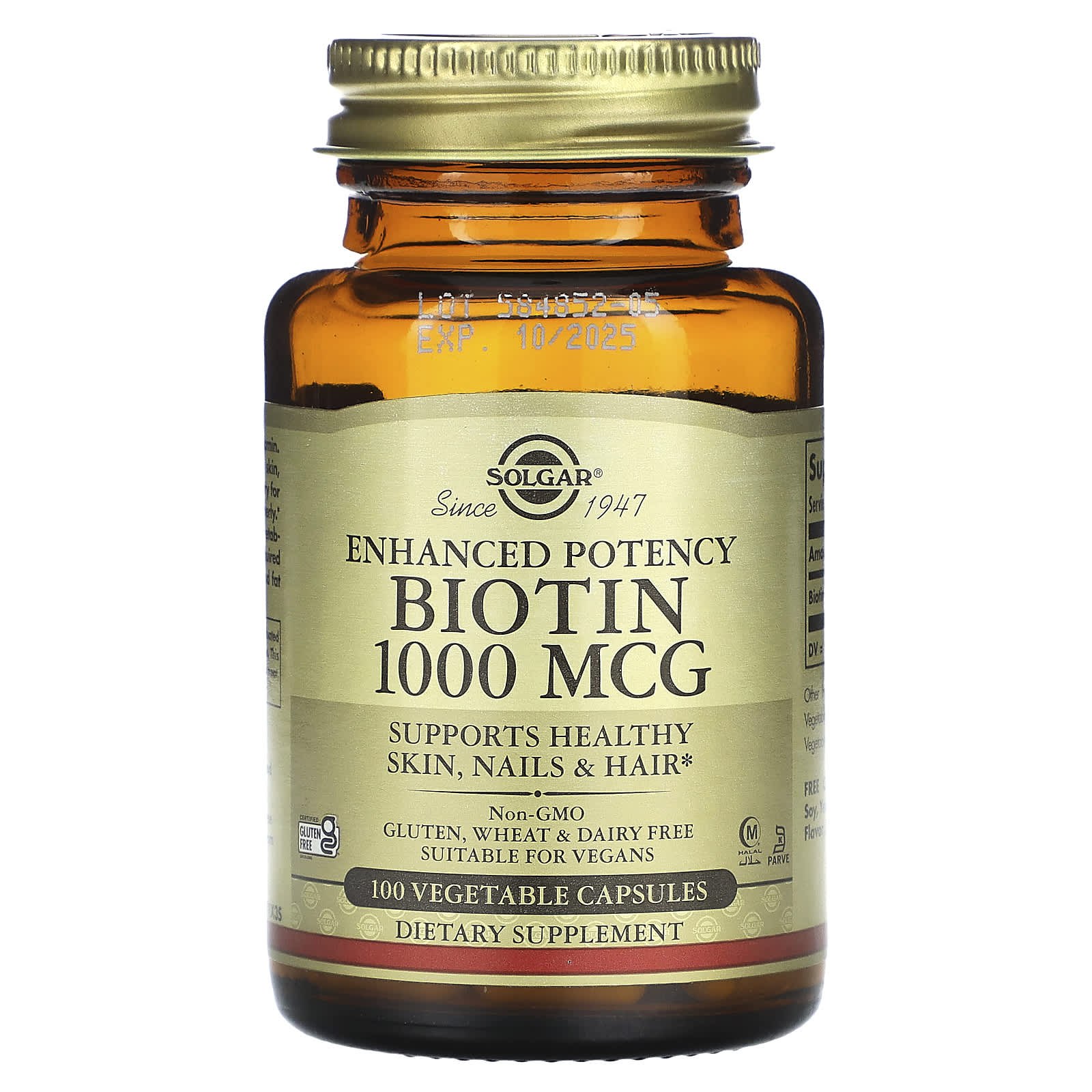 Біотин Solgar Biotin 1000 мкг, 100 капсул (SOL-00311)