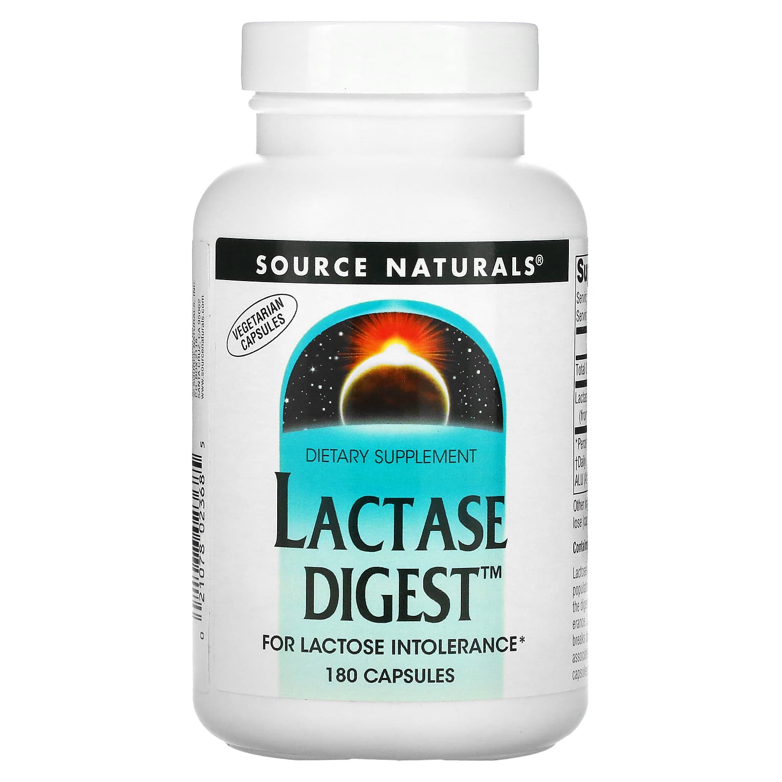 Лактаза Source Naturals (Lactase Digest), 180 капсул (SNS-02368)