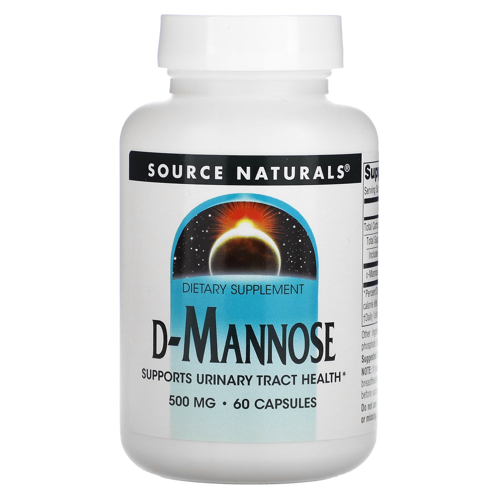 D-Манноза Source Naturals D-Mannose 500 мг, 60 капсул (SNS-02198)