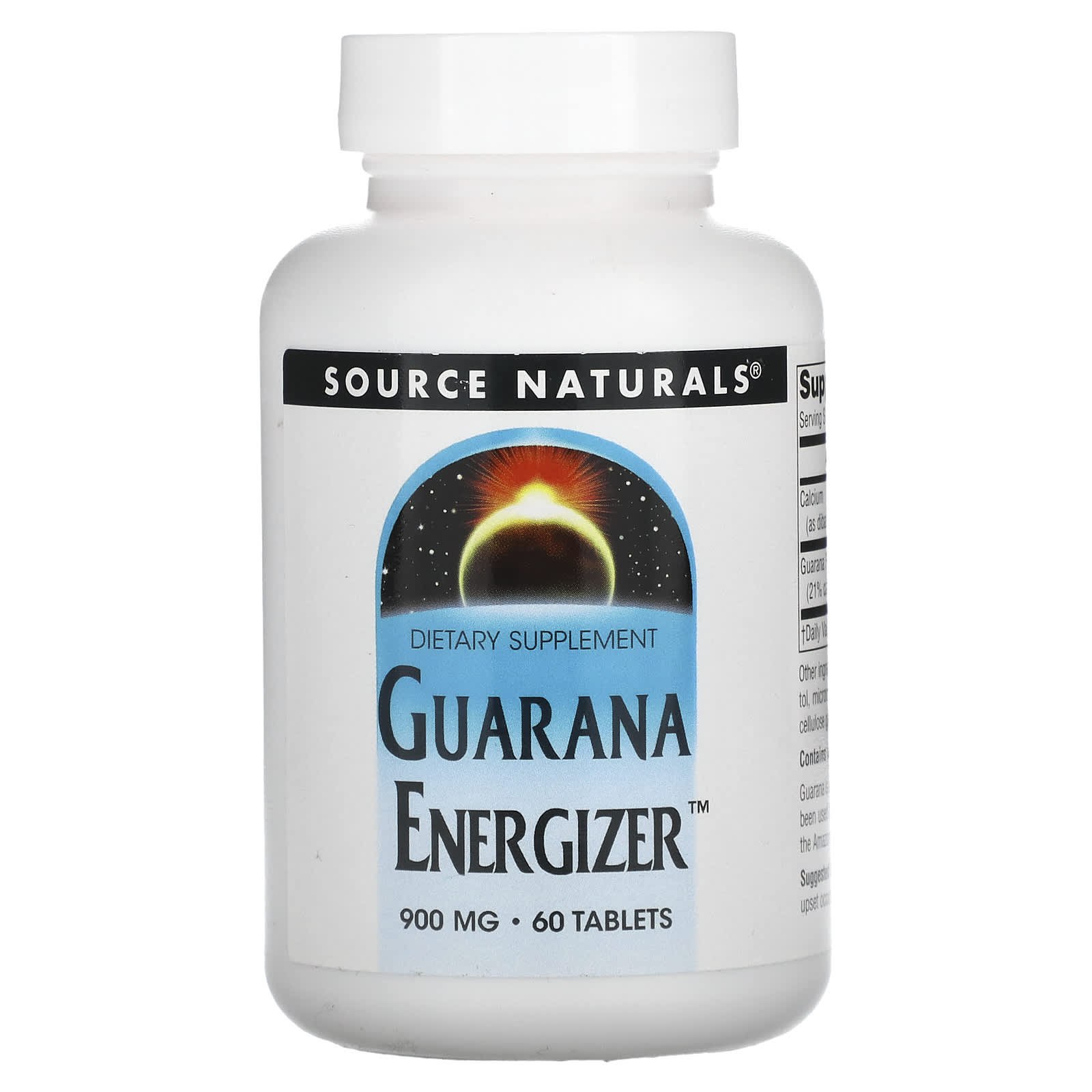 Гуарана Source Naturals Guarana Energizer 900 мг, 60 таб. (SNS-01819)