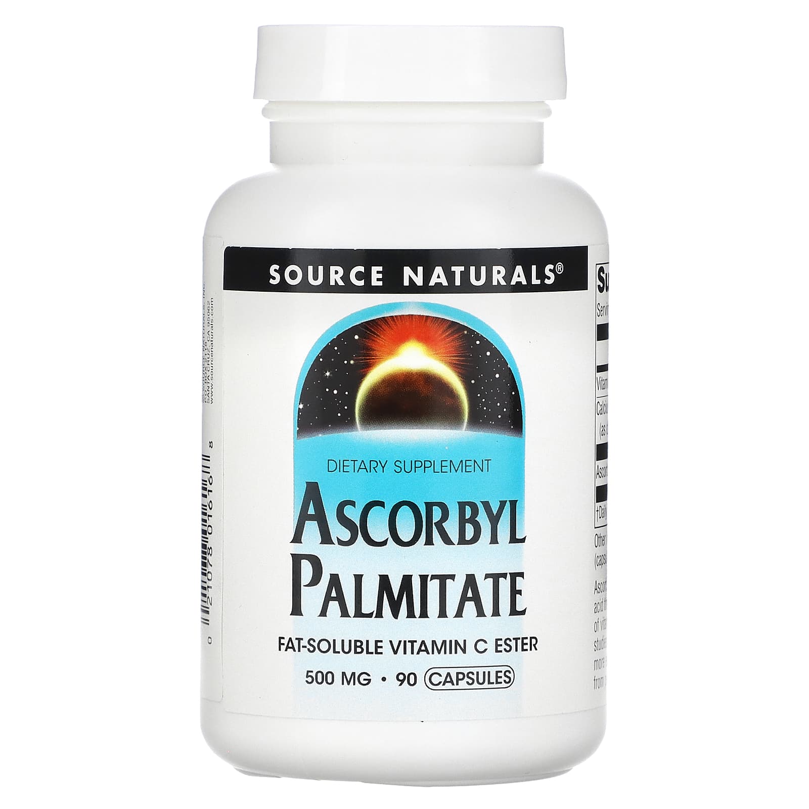 Аскорбіл пальмітат Source Naturals Ascorbyl Palmitate 500 мг, 90 капсул (SNS-01616)