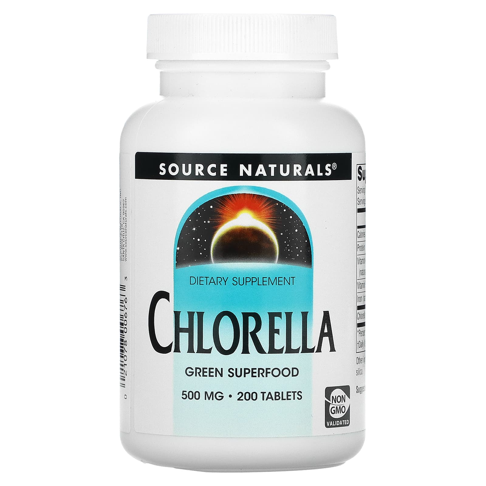 Хлорела Source Naturals Chlorella 500 мг, 200 таблеток (SNS-00676)