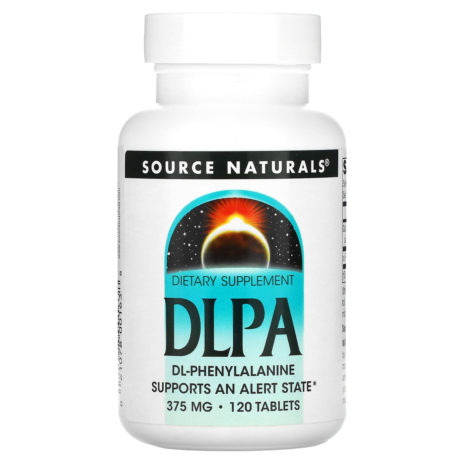 DL-фенілаланін Source Naturals DLPA 375 мг, 120 таблеток. (SNS-00163)