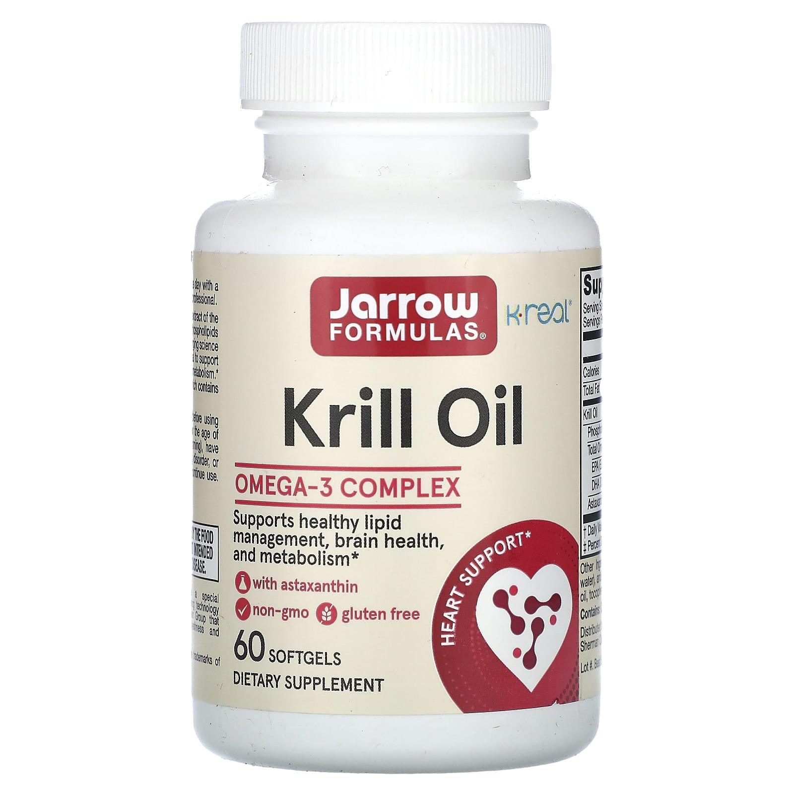 Масло криля Jarrow Formulas Krill Oil 60 гелевих капсул (JRW-16027)