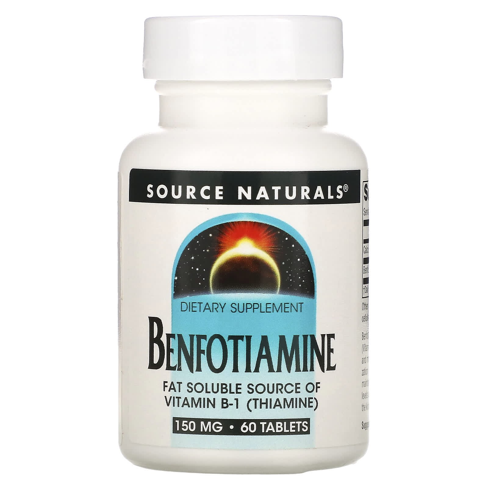 Бенфотіамін Source Naturals Benfotiamine 150 мг, 60 таблеток (SNS-01906)