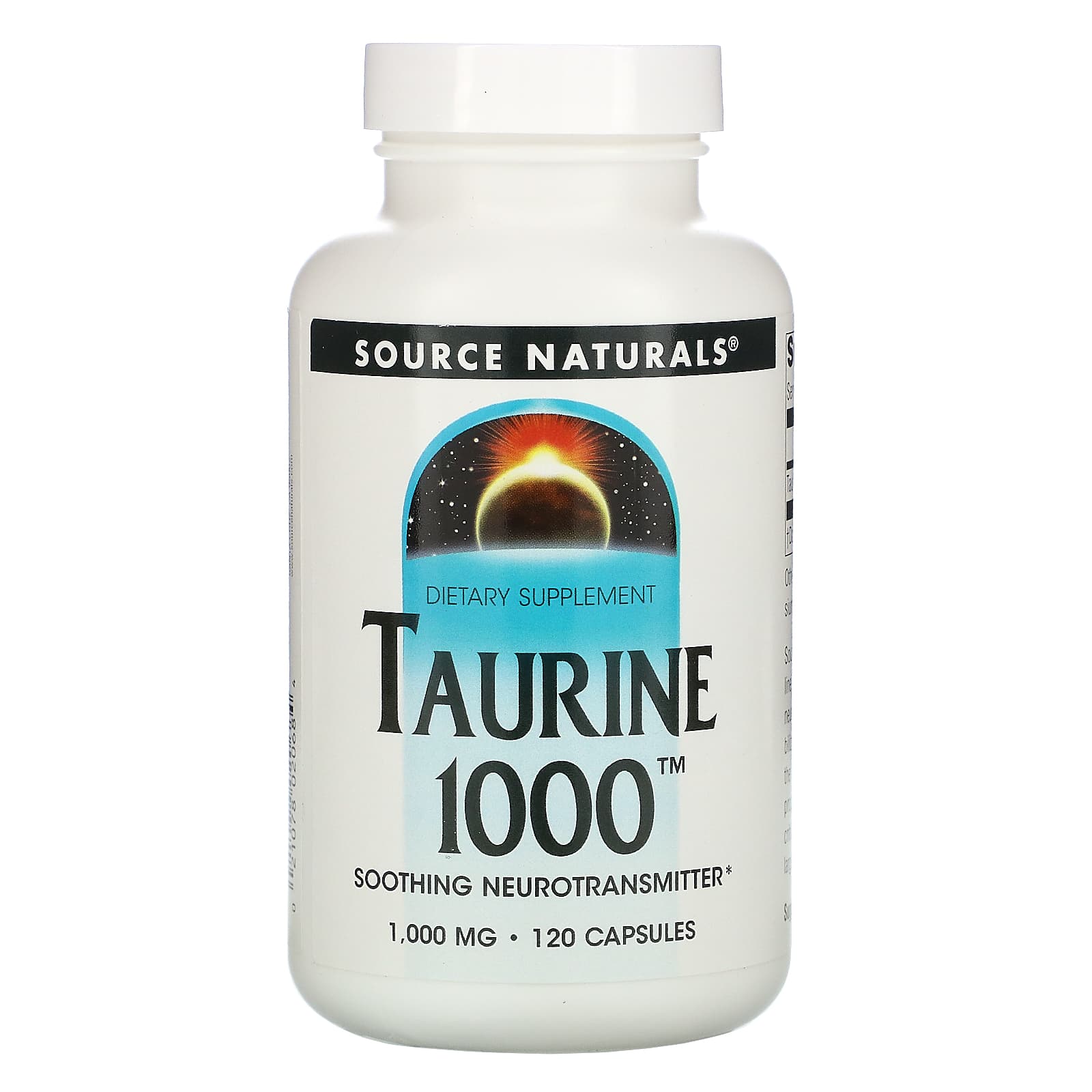 Таурин Source Naturals Taurine 1000 мг, 120 капсул (SNS-02068)