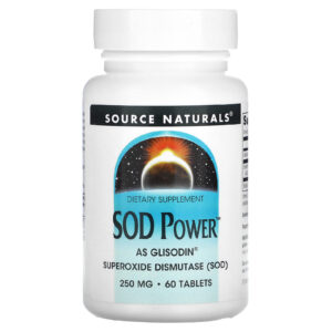Супероксиддисмутаза СОД Source Naturals SOD 250 мг, 60 таблеток (SNS-01873)